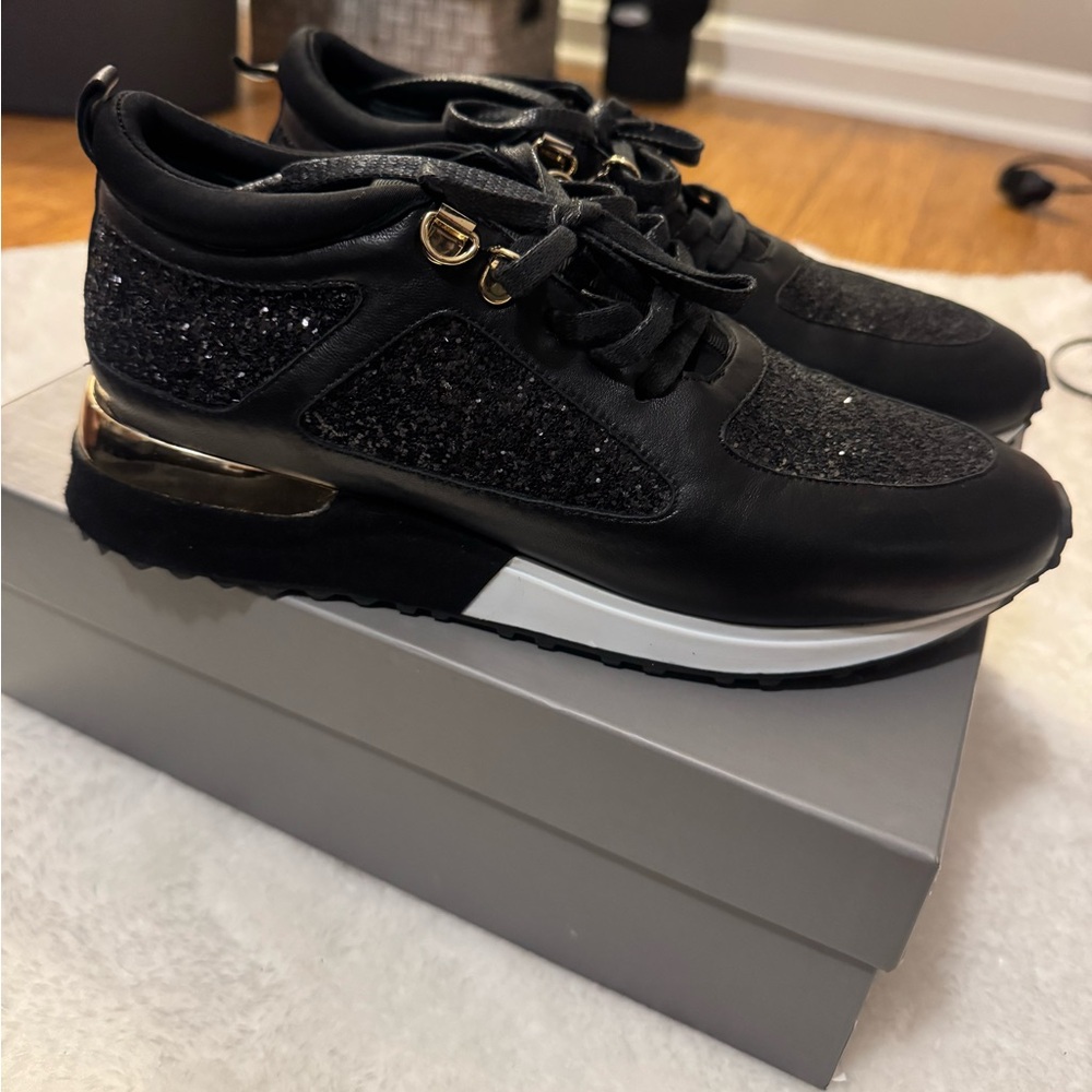 Black and Glitter Sneakers - Picture 2 of 5